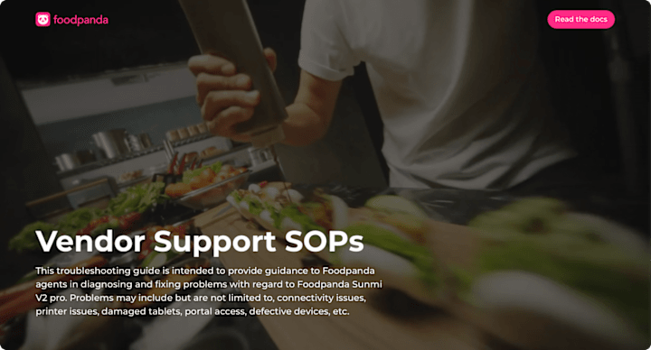 Cover image for Foodpanda Philippines SOP Website