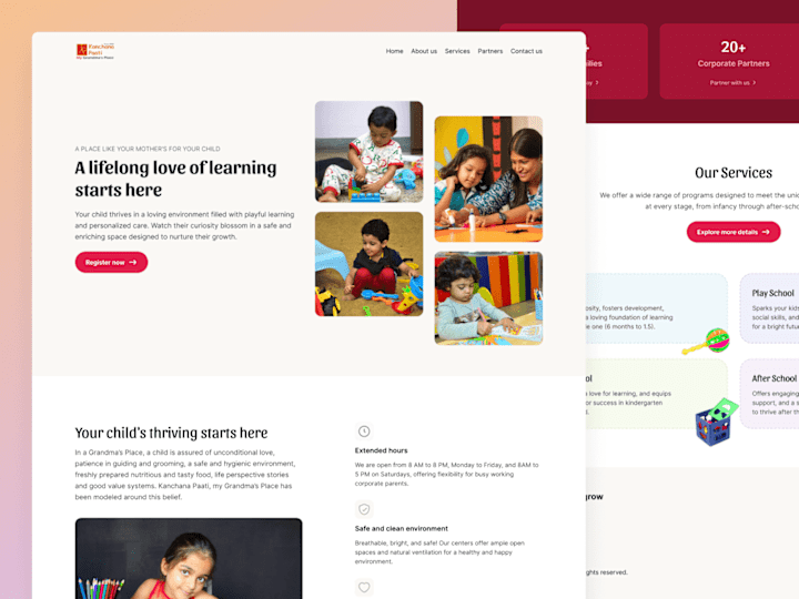 Cover image for Day Care Website Design & Development (Framer)