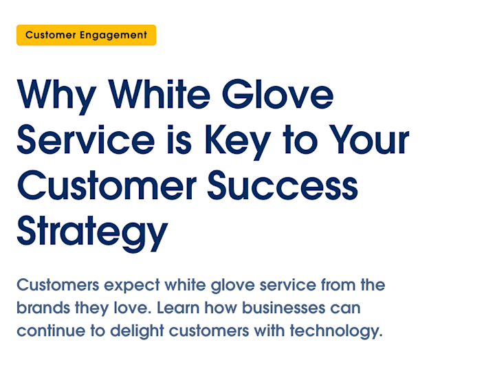 Cover image for White Glove Service Blog for Salesforce India