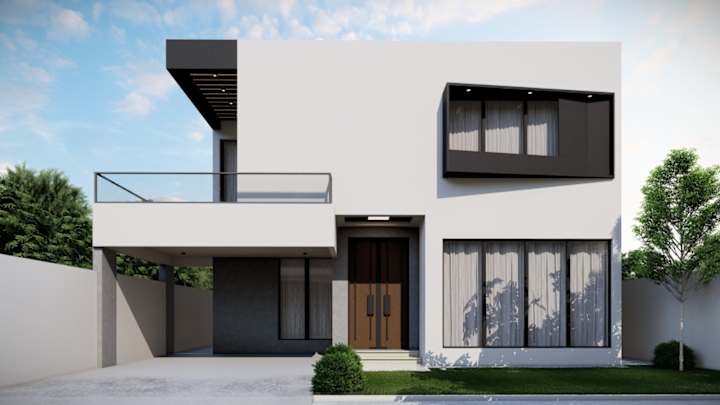 Cover image for Complete residential plan with exterior, interior and elevation.