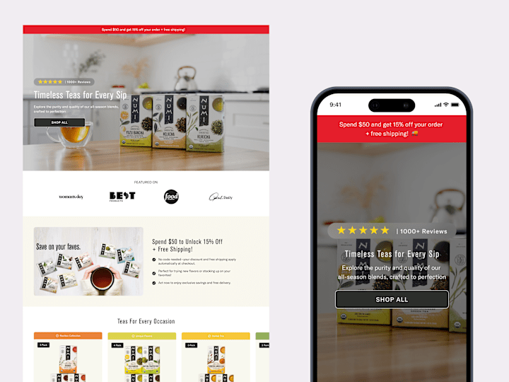 Cover image for E-Commerce Optimization & UX Enhancement for Numitea
