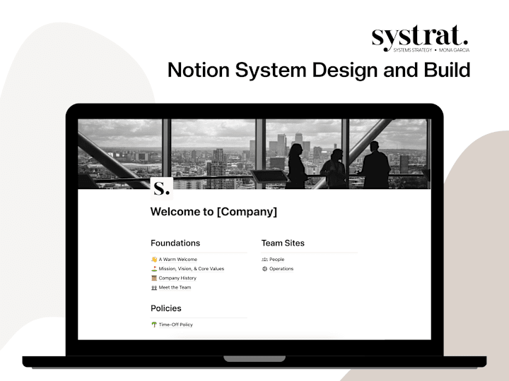 Cover image for 💻 Custom Notion System Build-out | starts at $500