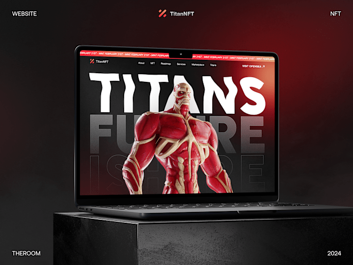 Cover image for Titans NFT. Landing Page Design