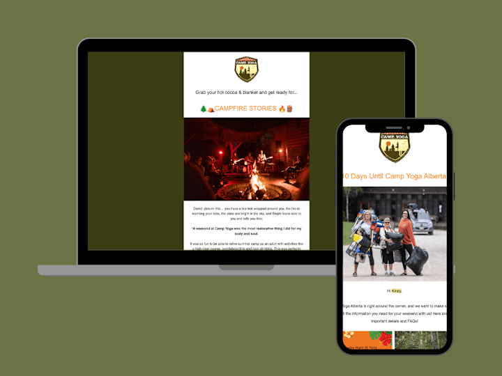 Cover image for Email Marketing: Camp Yoga Alberta