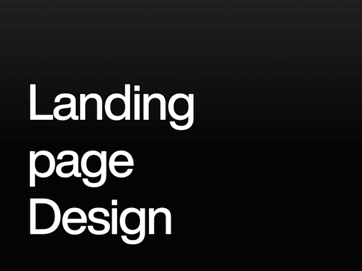 Cover image for Landing Page design