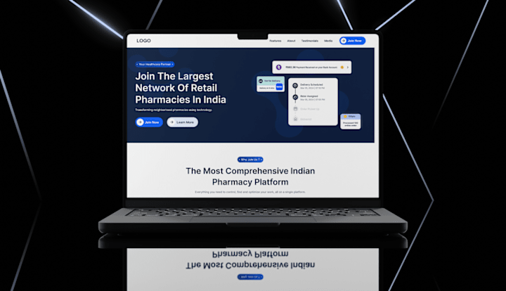 Cover image for A B2B Pharmacy App's Landing Page!