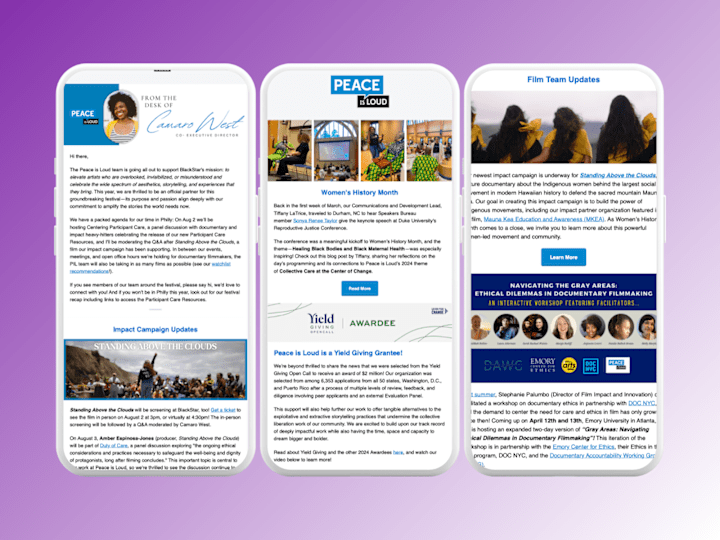 Cover image for Email Newsletter Relaunch for Social Justice Nonprofit