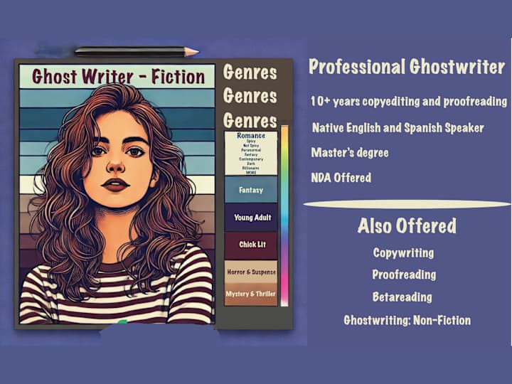 Cover image for I will professionally ghostwrite your fiction book