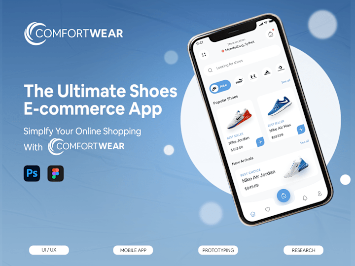 Cover image for ☑️Comfort Wear Online Shoes Shopping App👟