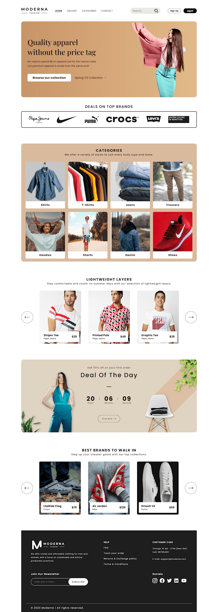 Cover image for Website Landing Page Design for a clothing brand