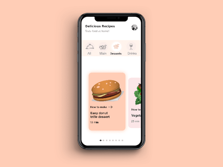 Cover image for Recipe Mobile App Design.