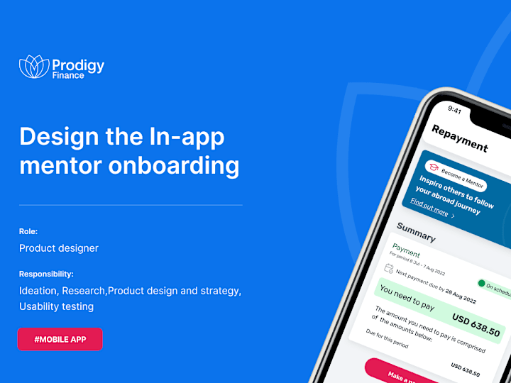 Cover image for Mobile App Design (Mentor In-app Onboarding)