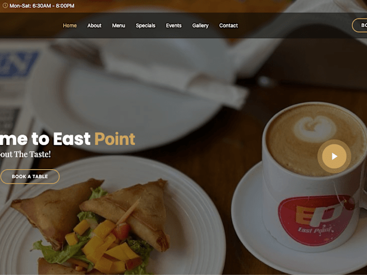 Cover image for East Point Restaurant Website