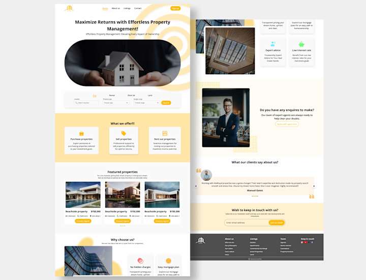 Cover image for Real estate landing page