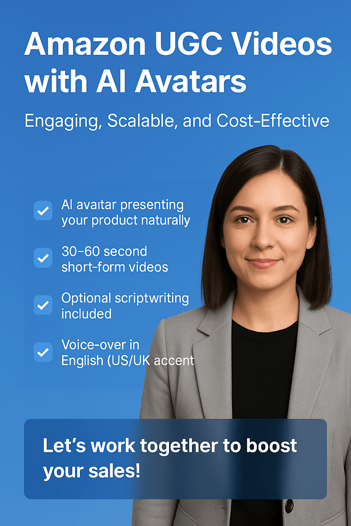Cover image for Want to Create UGC Video your Amazon sales