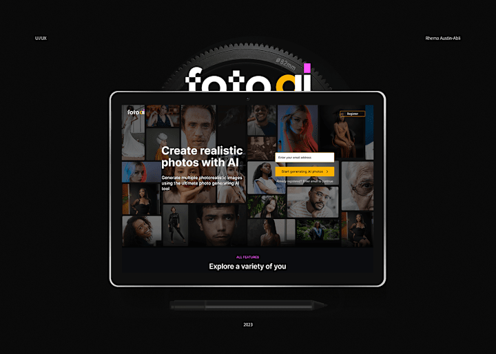 Cover image for FotoAI - AI Powered Photo Generator UI/UX :: Behance