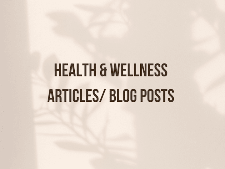 Cover image for Medical Health & Wellness Content Writing