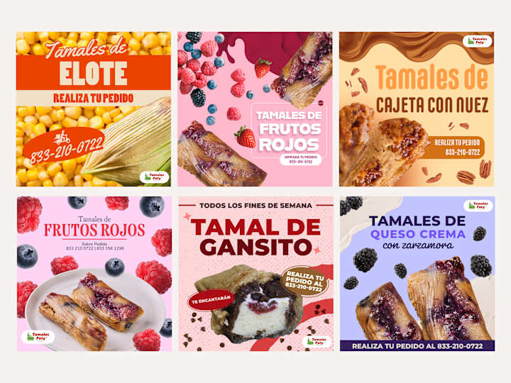 Cover image for Social Media Content Design for Mexican Restaurant (Tamales)