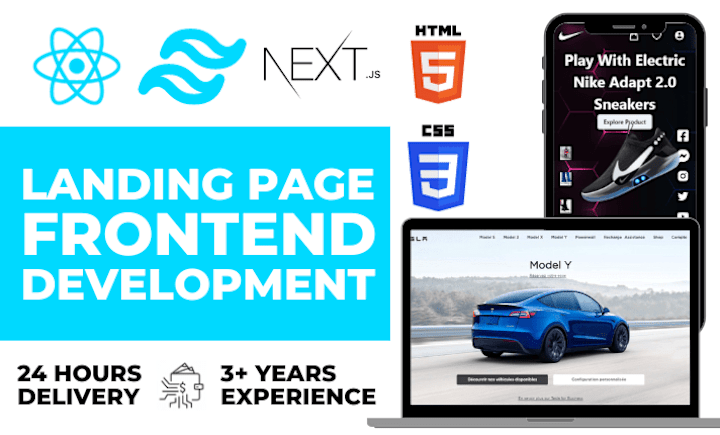 Cover image for I'll develop Full Stack Website / dApp on React.js+Tailwind CSS