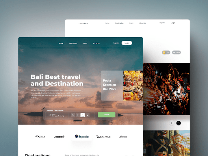 Cover image for Travel Tour Agency Website UI Design Figma