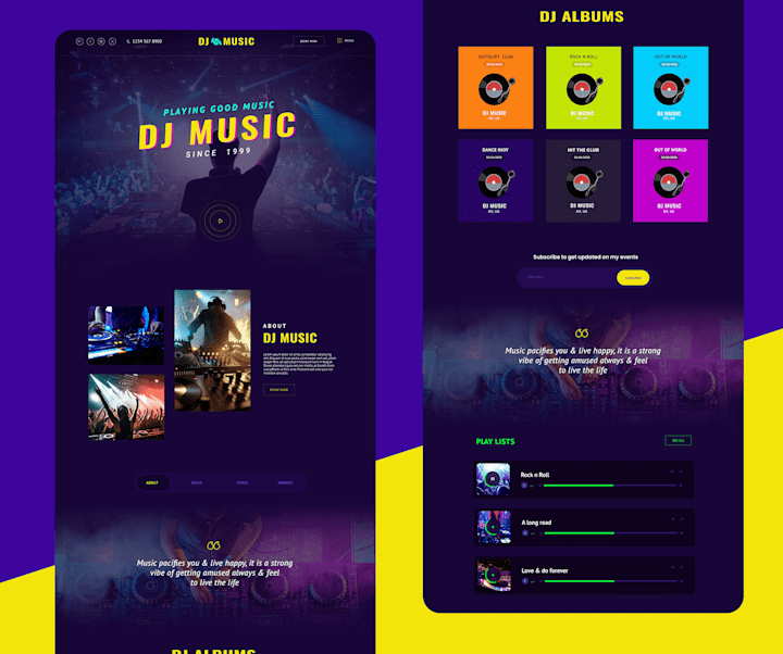 Cover image for DJ Music Website Design