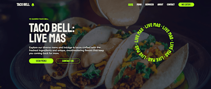 Cover image for Taco Bell Website Redesign