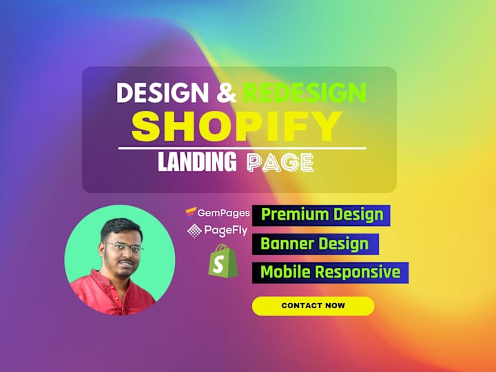 Cover image for I will build shopify landing page with pagefly, shogun, gempages