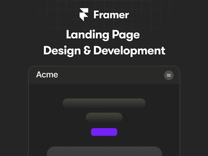 Cover image for Framer Landing Page Design & Development