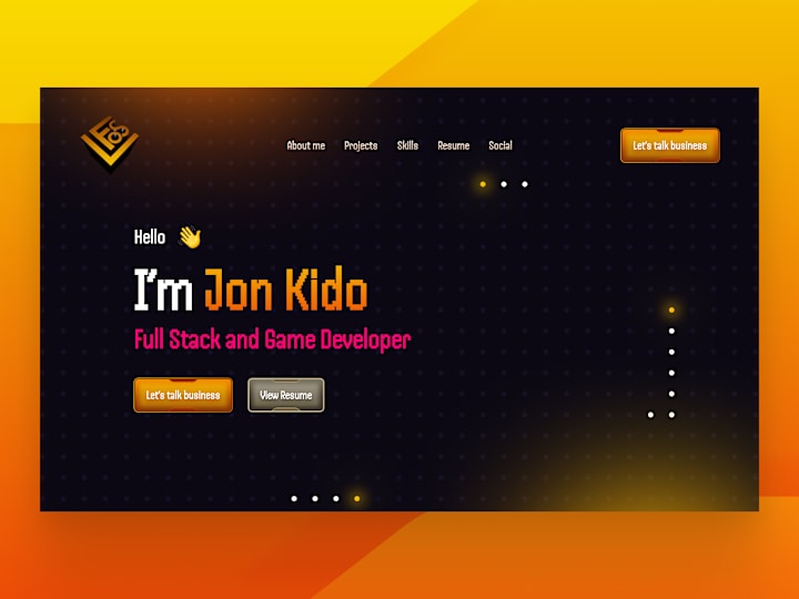 Cover image for Landing page for Game developer