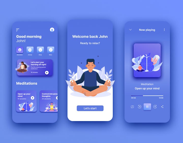 Cover image for Meditation App Design