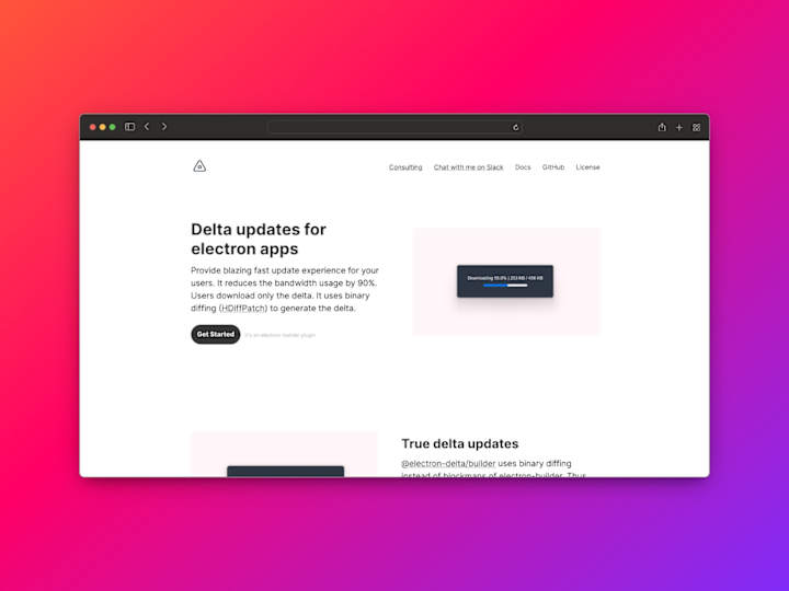 Cover image for Electrondelta.com - Delta Updates for Electronjs