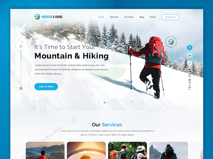 Cover image for Hiking Landing Page