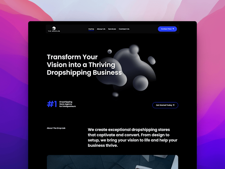 Cover image for The Drop Lab Website Design