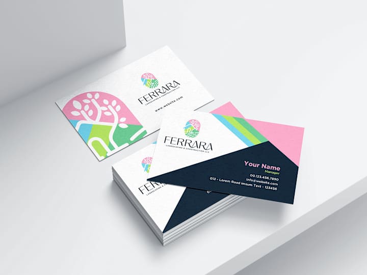 Cover image for Business card design for Ferrara & Construction 