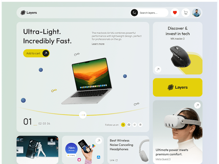 Cover image for Modern Ecommerce Hero Section Design