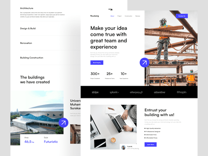 Cover image for Nuukang - Construction Company Landing Page