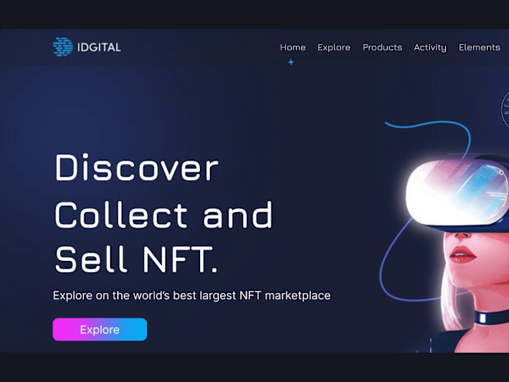 Cover image for Web App Design of NFT marketplace Using FIGMA