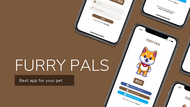 Cover image for Furry Pals - A Pet Tracking App Design on Behance