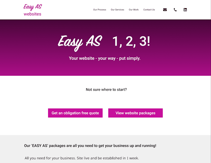 Cover image for Easy AS website prototype