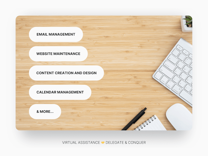 Cover image for Virtual Assistance 🤝 Delegate & Conquer