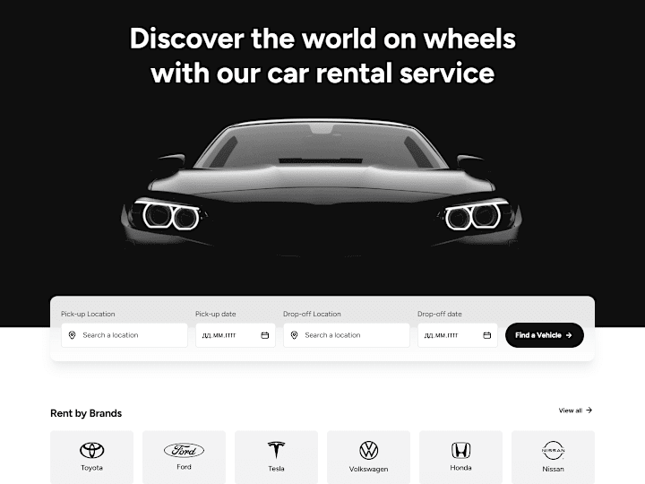 Cover image for Responsive Website Development for Car Rental Service HTML/CSS