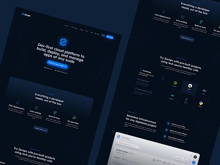 Cover image for Zerops Landing Page