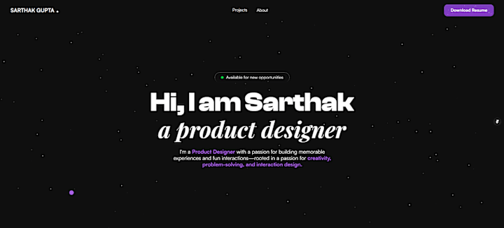 Cover image for Personal Portfolio : Framer Development