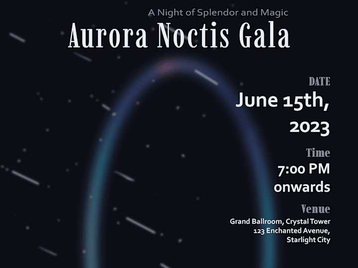 Cover image for poster for a gala