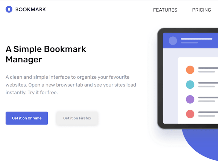 Cover image for Bookmark Landing Page