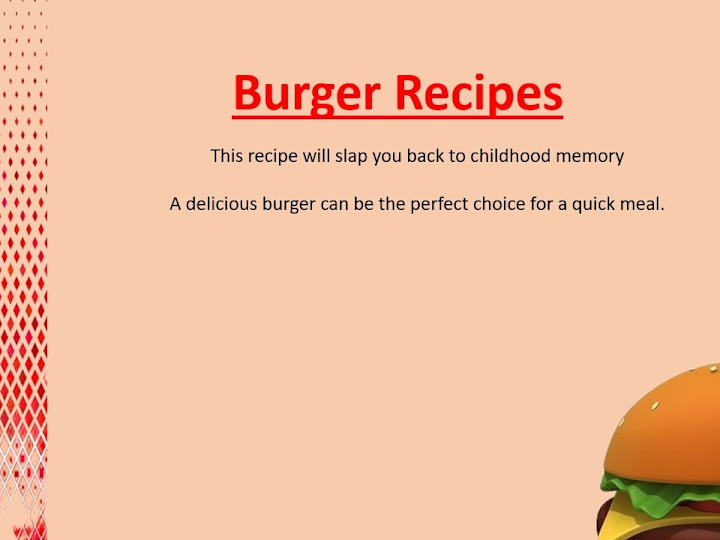 Cover image for Burger Recipe Presentation