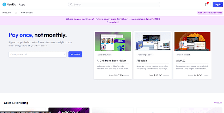 Cover image for Development of NewrichApps Online Marketplace