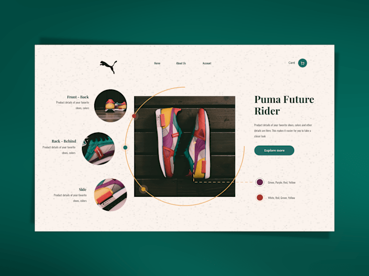 Cover image for Puma Future Rider – Vibrant Hero Header Design for E-commerce
