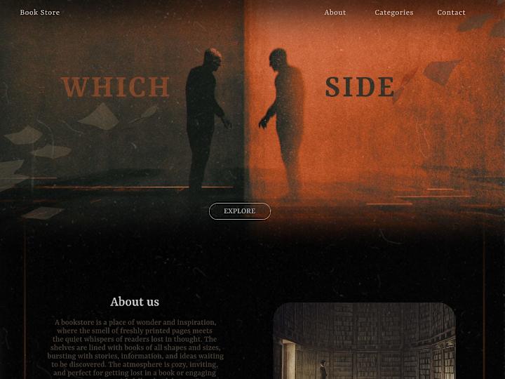 Cover image for Book store website on Behance