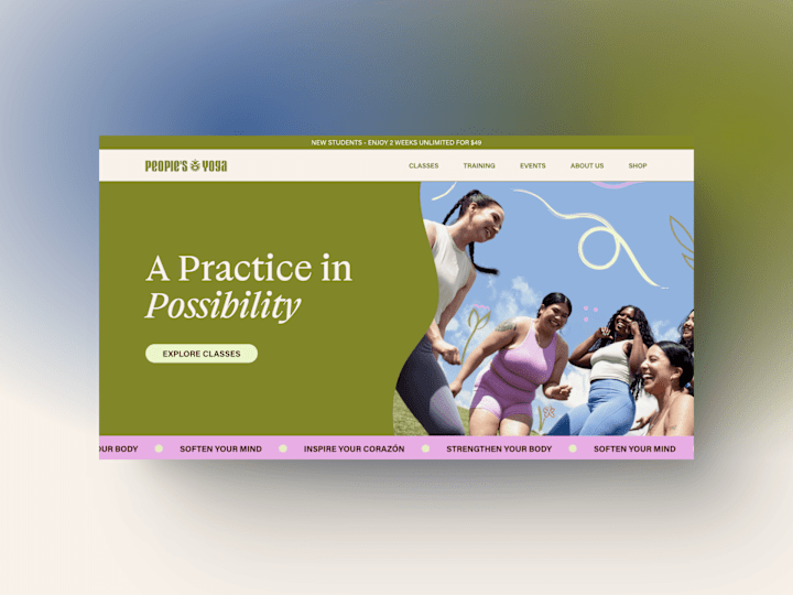 Cover image for People's Yoga Custom Webflow Site